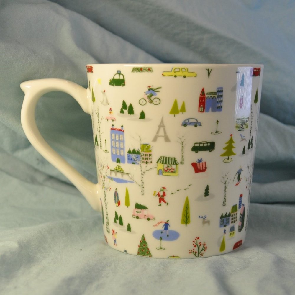 *BOGO mugs* 18 oz mug opalhouse Winter Wonderland Porcelain Jumbo (w737)